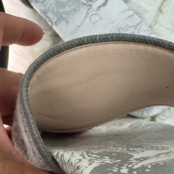 Dior Women's Size 38 Slide Embroidered Cotton - Picture 9 of 11